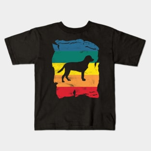 Goldador Distressed Vintage Retro Silhouette Kids T-Shirt